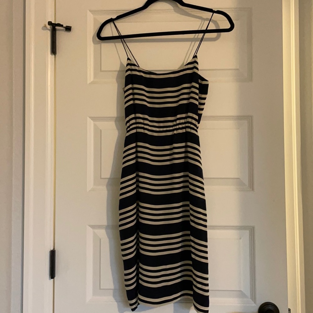 Silk J Crew Striped knee-length dress, Size 00